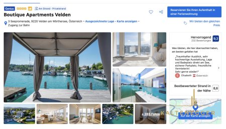 Wörthersee, Velden, wirklich direkt am See