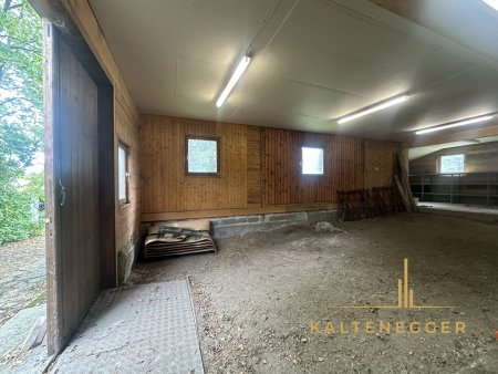 Einzigartiges Baugrundstück mit Holzhütte - Blau