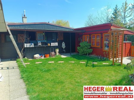 MOBILHEIM an der Gölsen mit EIGENEM STEG in den Bach - liebevoll GEPFLEGTER UNEINSEHBARER GARTEN