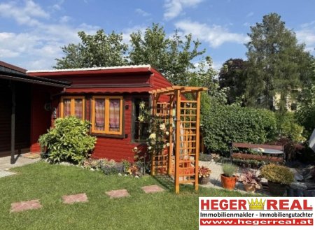MOBILHEIM an der Gölsen mit EIGENEM STEG in den Bach - liebevoll GEPFLEGTER UNEINSEHBARER GARTEN