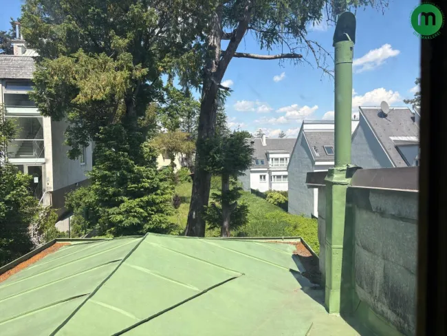 Blick vom Stiegenaufgang in den Rohdachboden