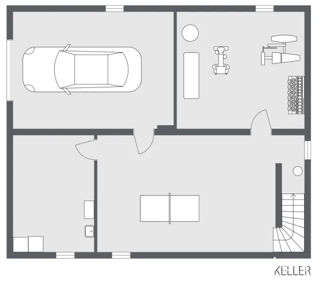 Grundriss 2D - Keller