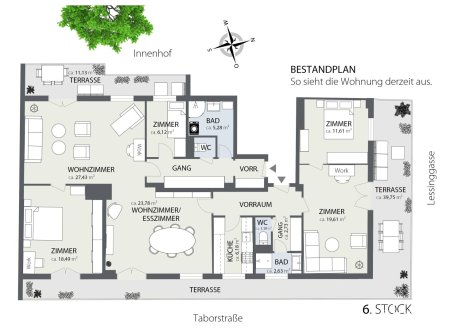 Grundriss 2D Bestand