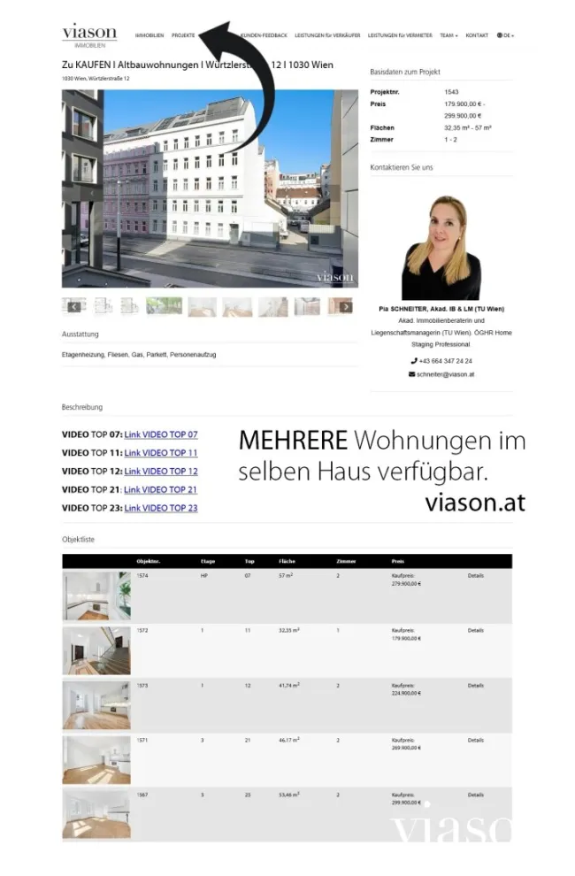 Mehrere Wohnungen im selben Haus verfügbar