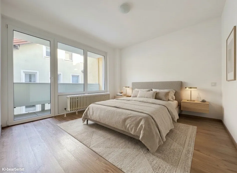 93,51 m² zum Leben. 4 Zimmer. Mehrere Balkone. - Bild
