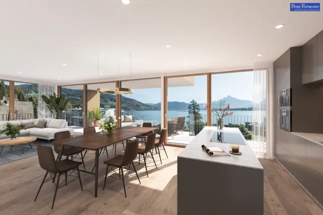 Stilvolle Dachgeschosswohnung in Mondsee: Erstbezug, Balkon & Luxus-Ausstattung! - Bild