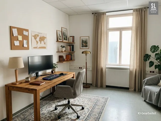 Raum 1 als Büro, KI bearbeitet