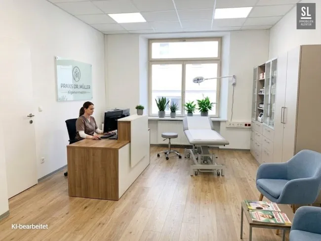 Raum 1 als gemütliches Büro, KI bearbeitet