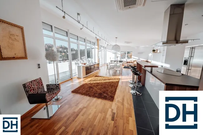 Exklusives Penthouse hochwertig möbliert inkl. sonniger Panoramaterrasse und Homeofficebereich - Titelbild