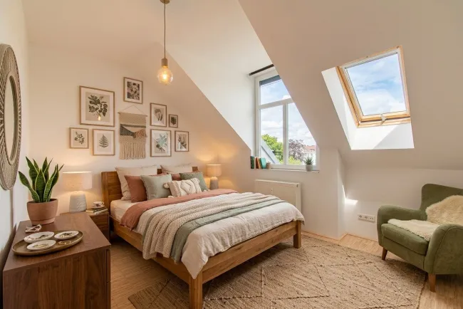 Schlafzimmer II (KI möbliert)