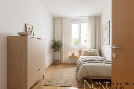 Schlafzimmer II (KI möbliert)