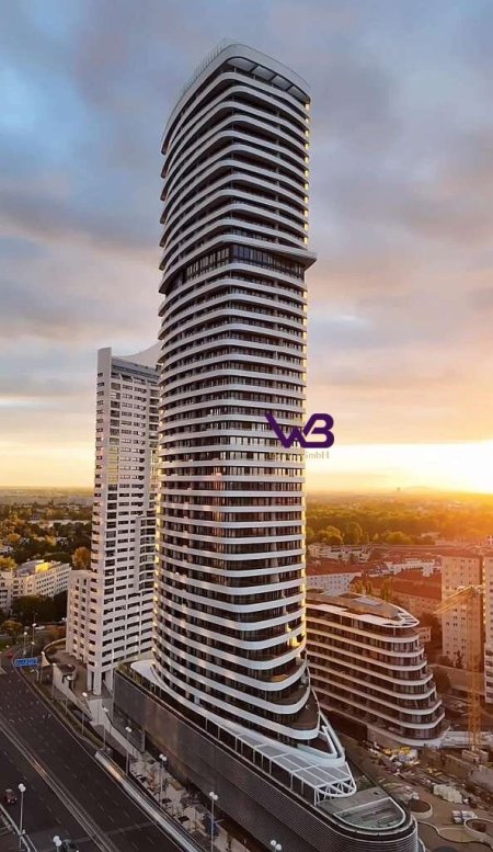 DANUBE FLATS-Erstbezug-2 Zimmer Mietwohnung mit 22m² Balkon –10. Stockwerk-Exklusives Wohnen!