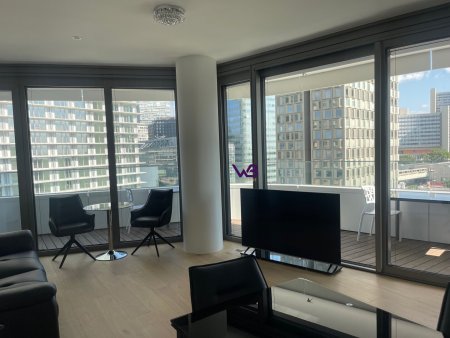 DANUBE FLATS-Erstbezug-2 Zimmer Mietwohnung mit 22m² Balkon –10. Stockwerk-Exklusives Wohnen!