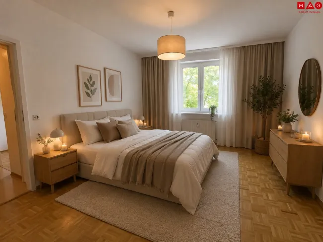 KI generiertes Schlafzimmer (16m²)