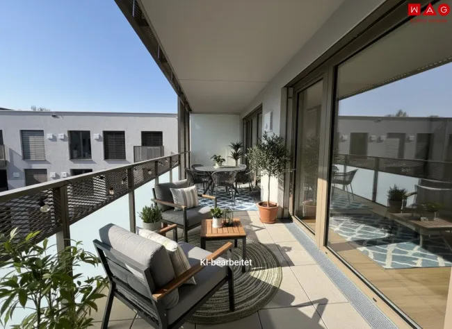 Möblierungsvorschlag Balkon KI generiert