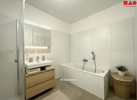 Möblierungsvorschlag Badezimmer KI generiert
