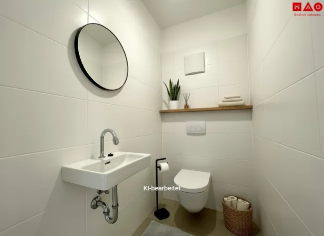 WC mit Handwaschbecken KI-generiert