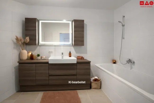 Möblierungsvorschlag Badezimmer KI generiert