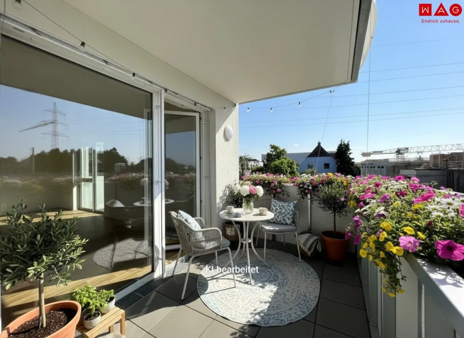 Möblierungsvorschlag Balkon KI generiert