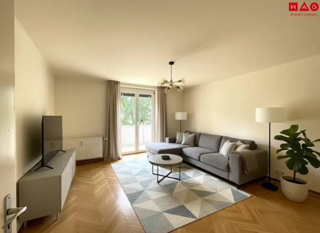 Möblierungsvorschlag Wohnzimmer KI generiert