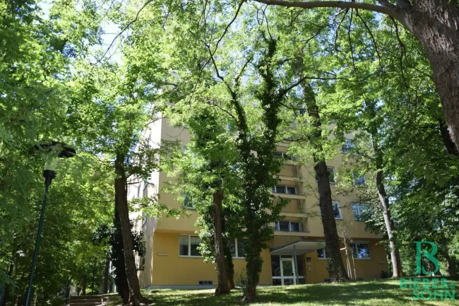 Hausansicht in Parkanlage