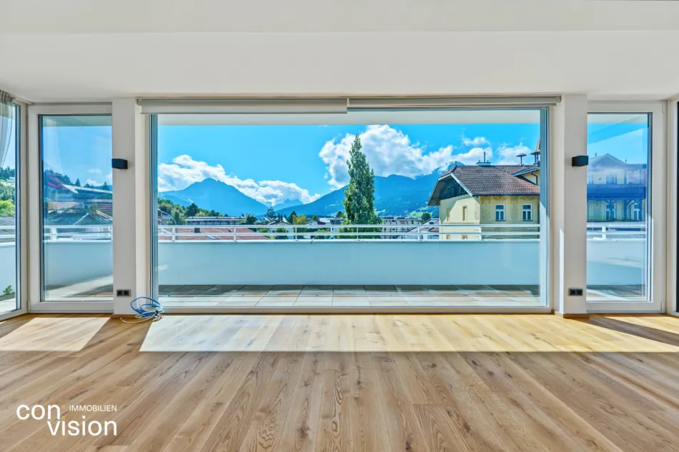 Penthouse mit 87 m² Dachterrasse und Bergblick in Igls - Titelbild