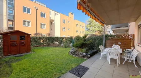 Gepflegte Gartenwohnung mit Terrasse und Garagenplatz in Graz-Wetzelsdorf.