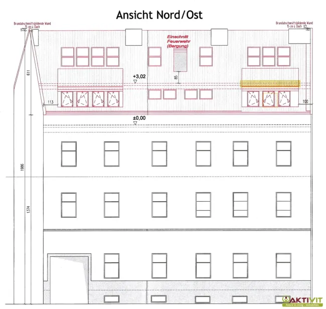 2 Rohdachböden baubewilligt. - 6 Wohneinheiten mit rund 450 m² WNFL. - Wohnlage nahe Lendplatz. - Titelbild