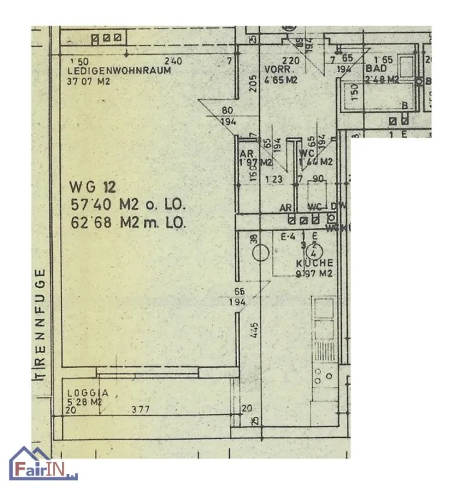 Sanierungswohnung 57m² mit Loggia & Aufzug in 1140 Wien – Top Lage Nähe U3, 213.500 €! - Bild