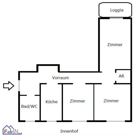Traumhafte 3-Zimmer-Wohnung in 1070 Wien – renovierungsbedürftig mit Loggia!