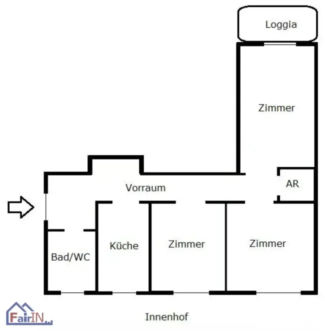 Traumhafte 3-Zimmer-Wohnung in 1070 Wien – renovierungsbedürftig mit Loggia! - Bild