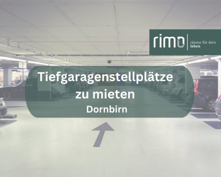 Tiefgaragenplätze in Dornbirn in der Nähe vom Messepark zu mieten.