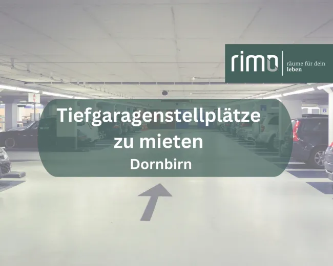 Tiefgaragenplätze in Dornbirn in der Nähe vom Messepark zu mieten. - Titelbild