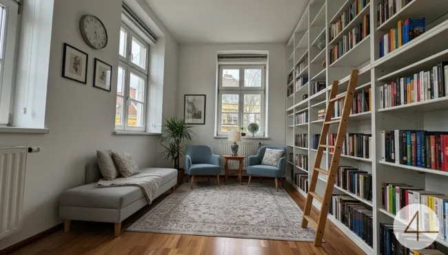 Zimmer als Bibliothek