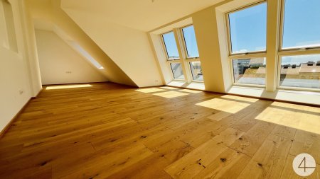 Erstbezug - 500m zur U3 - 3-Zimmer-Dachgeschosswohnung mit ruhiger Sonnenterrasse - Klimaanlage