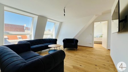 500m zur U3 - Erstbezug - 3-Zimmer-Dachgeschosswohnung mit ruhiger Sonnenterrasse - Klimaanlage