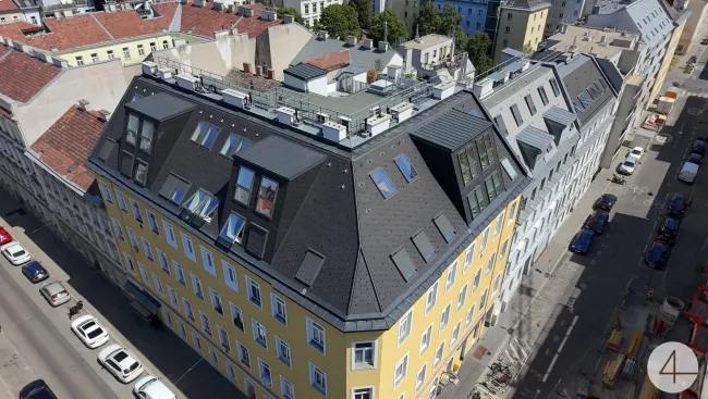 500m zur U3 - Erstbezug - 3-Zimmer-Dachgeschosswohnung mit ruhiger Sonnenterrasse - Klimaanlage - Titelbild