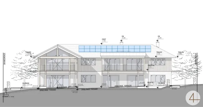 Edelrohbau - Green House Appartements - Wohnungspaket – direkt am Skilift Nassfeld grüner Panoramablick - 28 PV-Panele - Stellplätze - Bild