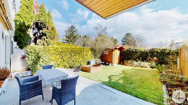 8 Minuten zur U2 - Gartenwohnung - möbliert - sonnige Terrasse - absolute Ruhelage - Lobau ums Eck - Titelbild
