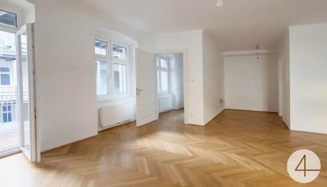 Erstbezug - 150m zur U1 - großzügiger InnenhofBalkon - Hauptbahnhof ums Eck - Seitenstraße Ruhelage - Bild