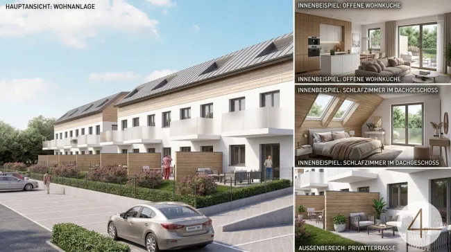 Sonnige Eck-Terrassenwohnung mit Eigengarten - Titelbild