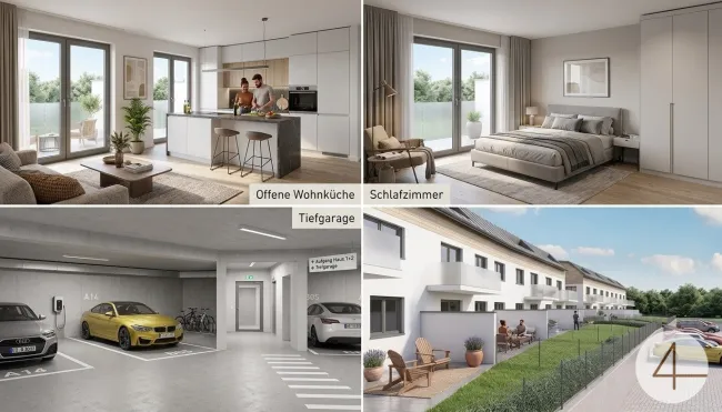 Sonnige Eck-Terrassenwohnung mit Eigengarten - Bild