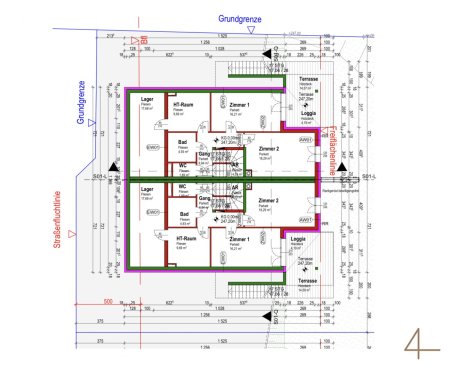 782 m² Grundstück | Doppelhaus | ca. 385 m² Wohnnutzfläche möglich | Eigengärten bis ca. 357,9 m² gesamt | Baubewilligt