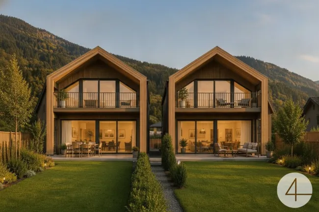 Wohnen wie im Urlaub - Stilvolles Einfamilienhaus im modernen Chalet-Stil Individuell Planbar - Titelbild