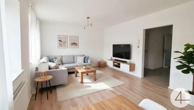 Teilrenovierte Wohnung mit überdachten PKW Stellplatz - Bild