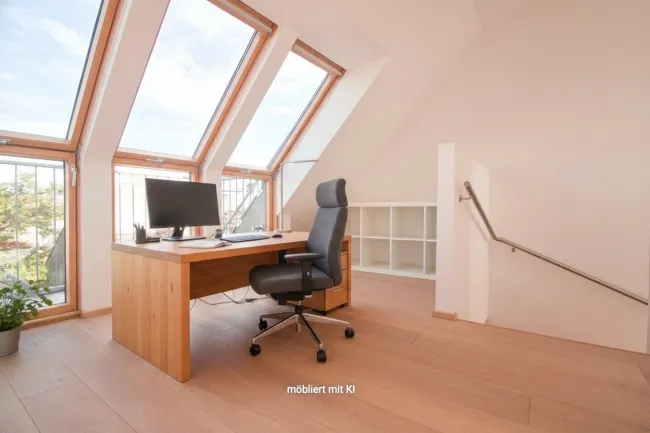 2015 ausgebaute, helle Maisonette-Wohnung mit 2 Bädern | ~ 20 m² große, private Terrasse direkt auf Wohnebene | Nahe Elterleinplatz - Bild