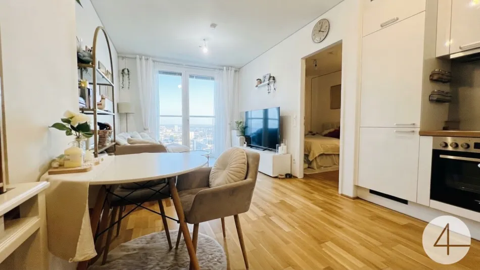 U2 vor der Tür - Marina Tower - Etage 10 - Donaublick - Sunset Balkon - Urban Lifestyle - Titelbild
