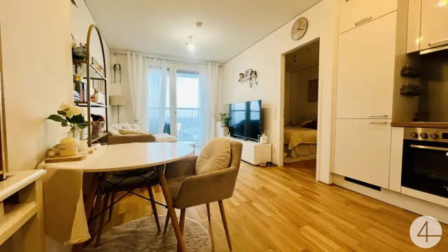 U2 vor der Tür - Marina Tower - Etage 10 - Donaublick - Sunset Balkon - Urban Lifestyle - Bild