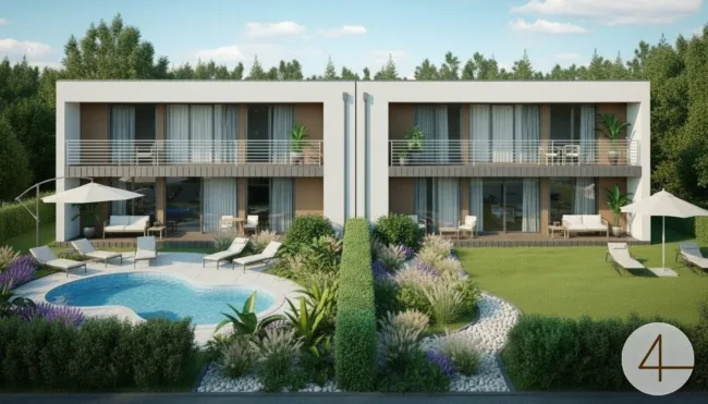 Modernes Doppelhaus in ruhiger Siedlung - Titelbild