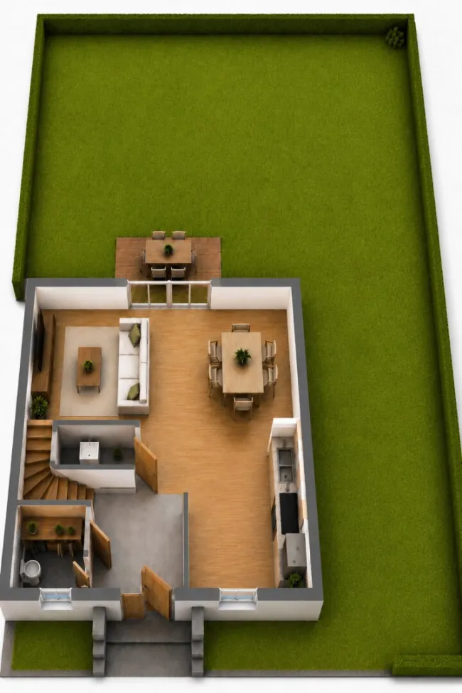 Knittelfeld - Landschach: Modernes Eck-Reihenhaus in familienfreundlicher Lage - Haus 3 - Bild